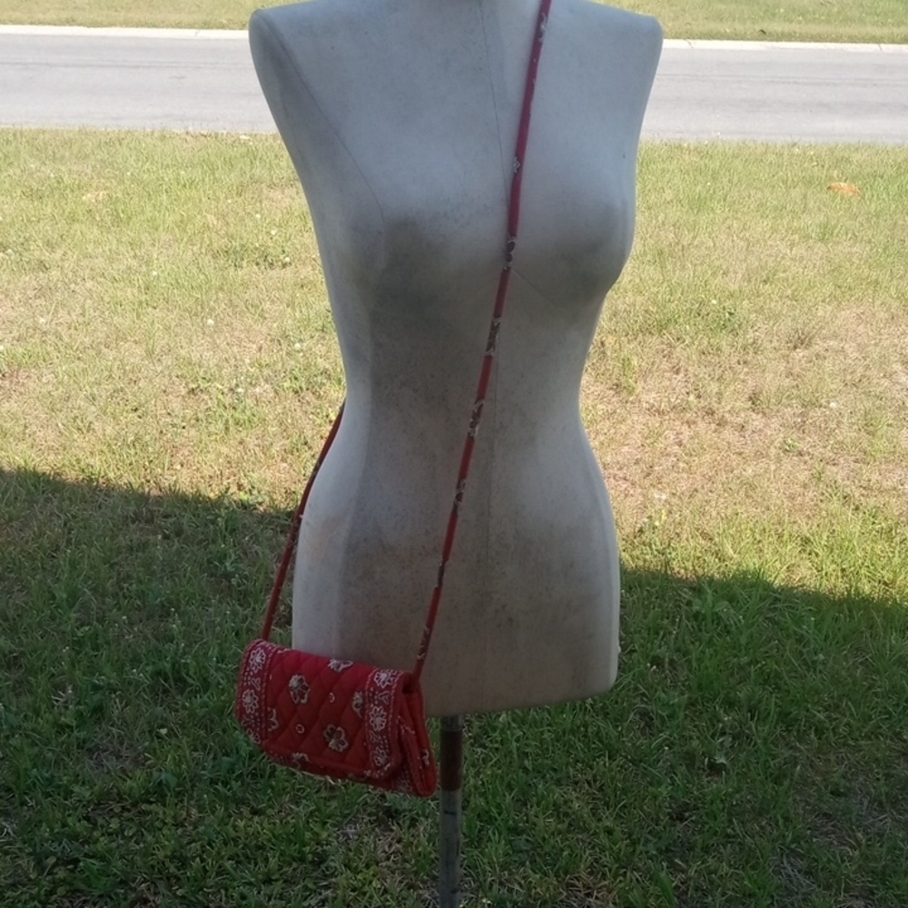 Red Patterned Crossbody Bag